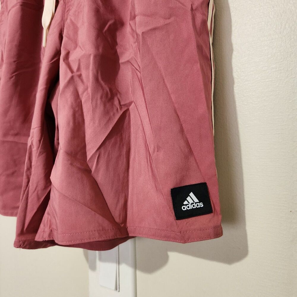 Adidas Swim Shorts Size Small Dust Pink Color Elastic Waist With Pockets - Picture 3 of 16